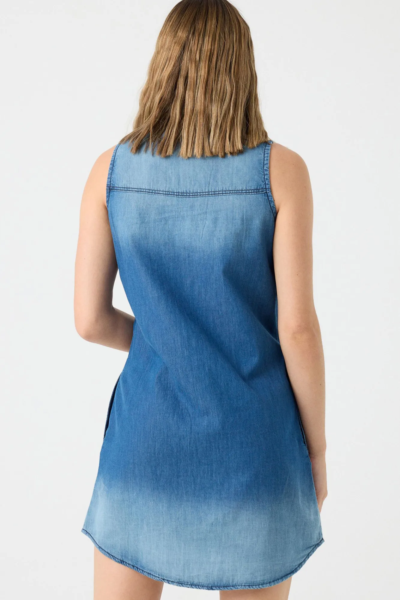 Inside Vestido Vaquero Camisero Sisa Azul Medio Sale