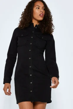 Noisy May Vestido Vaquero Corto Negro Sale