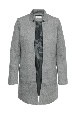 Only Woolen Cloth Coat With High Collar Gris Claro Best