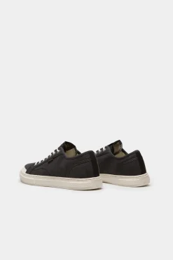 Superdry Zapatillas Deportivas Veganas De Lona Y Cana Baja Negro New
