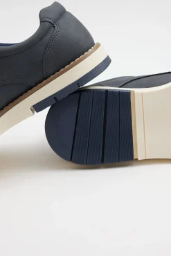 Inside Zapato Clasico Blucher Combina Azul Oscuro