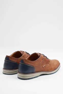 Inside Zapato Clasico Blucher Combina Marron Oscuro Sale