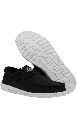 Dude Shoes Zapato Mocasin Wally Slub Negro Discount
