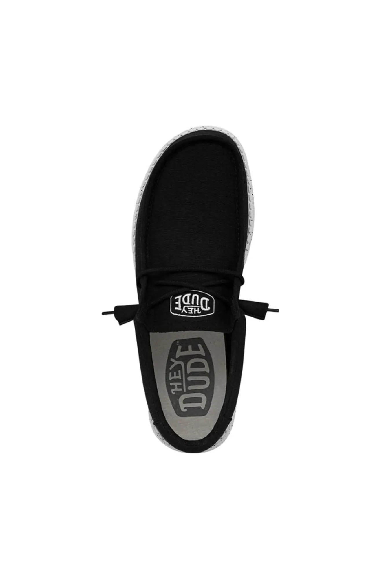 Dude Shoes Zapato Mocasin Wally Slub Negro Discount