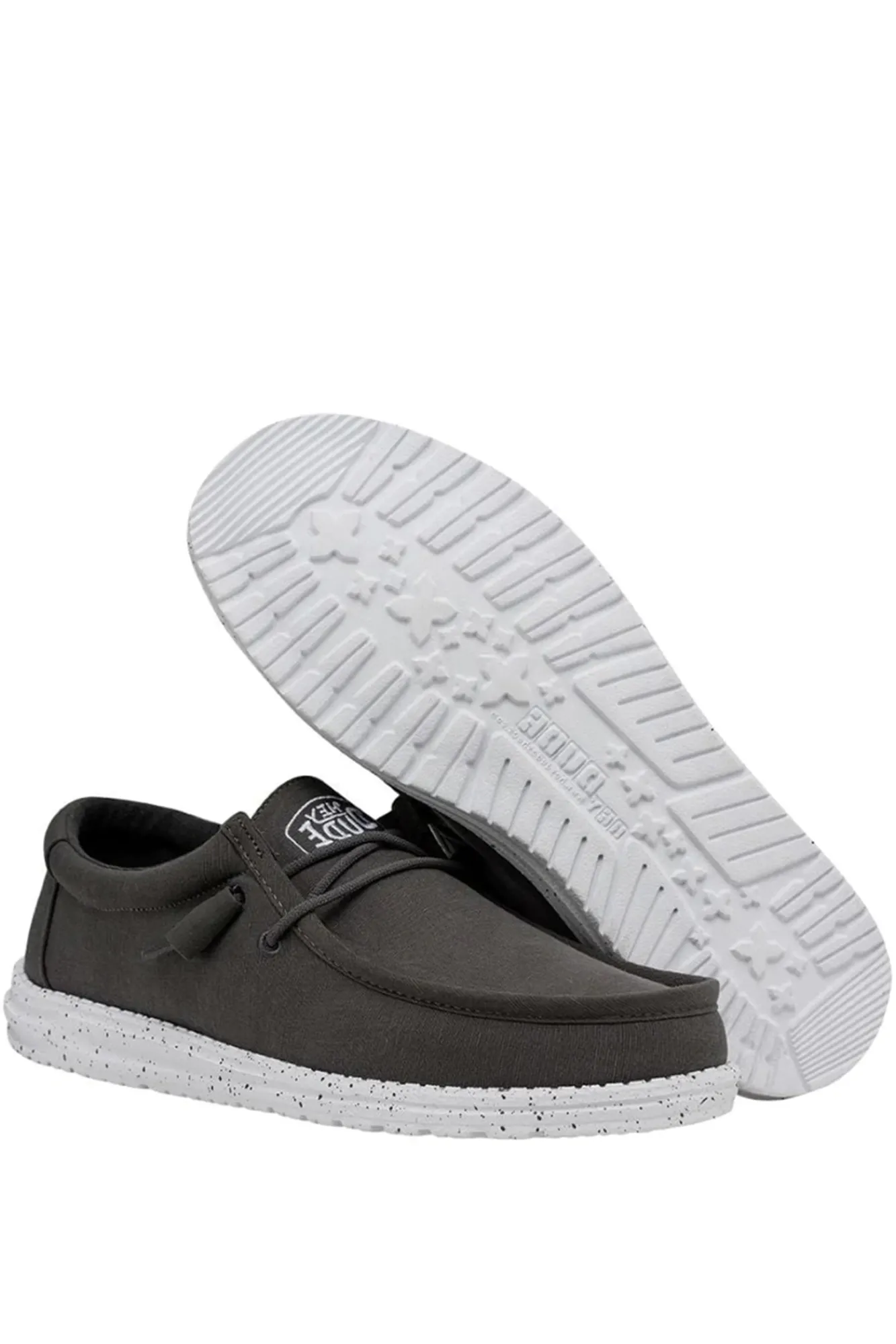 Dude Shoes Zapato Mocasin Wally Slub Gris Oscuro Online