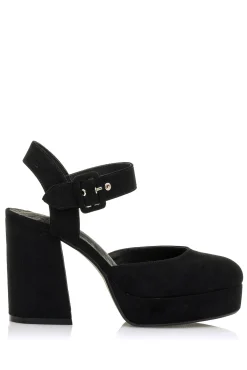 Mustang Zapatos De Tacon Ancho New Naomi Negro Discount